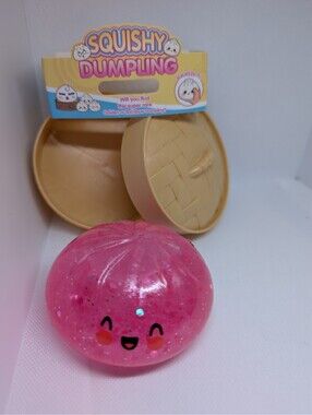 Pink Glitter Squishy Dumpling Bun